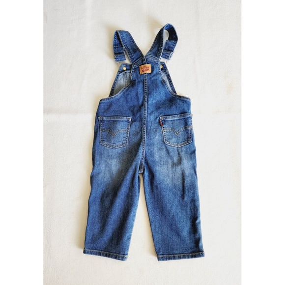 LEVI'S KIDS DENIM OVERALLS SPELLED OUT SIZE 2T - Picture 5 of 7